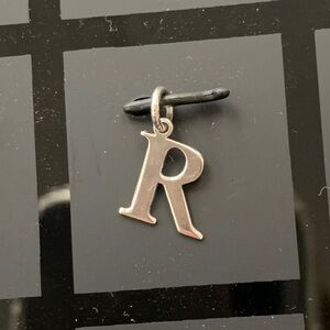 Sterling Silver Initial plain pendant only